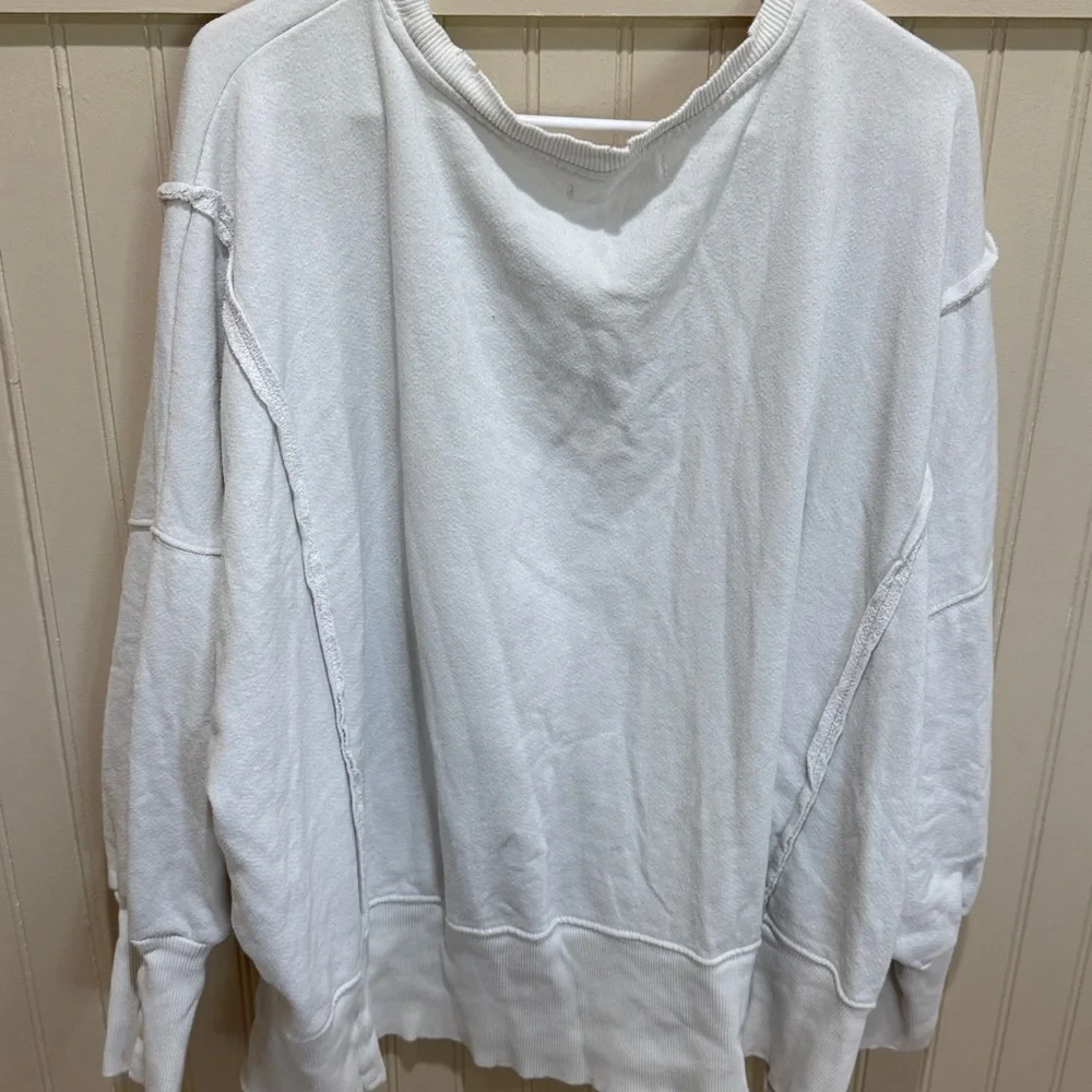 We The Free White Oversized Sweatshirt - Picture 5 of 5